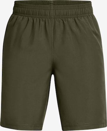 UNDER ARMOUR Workout Pants in Green: front