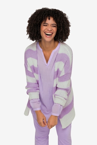 Angel of Style Oversized Cardigan in Purple: front