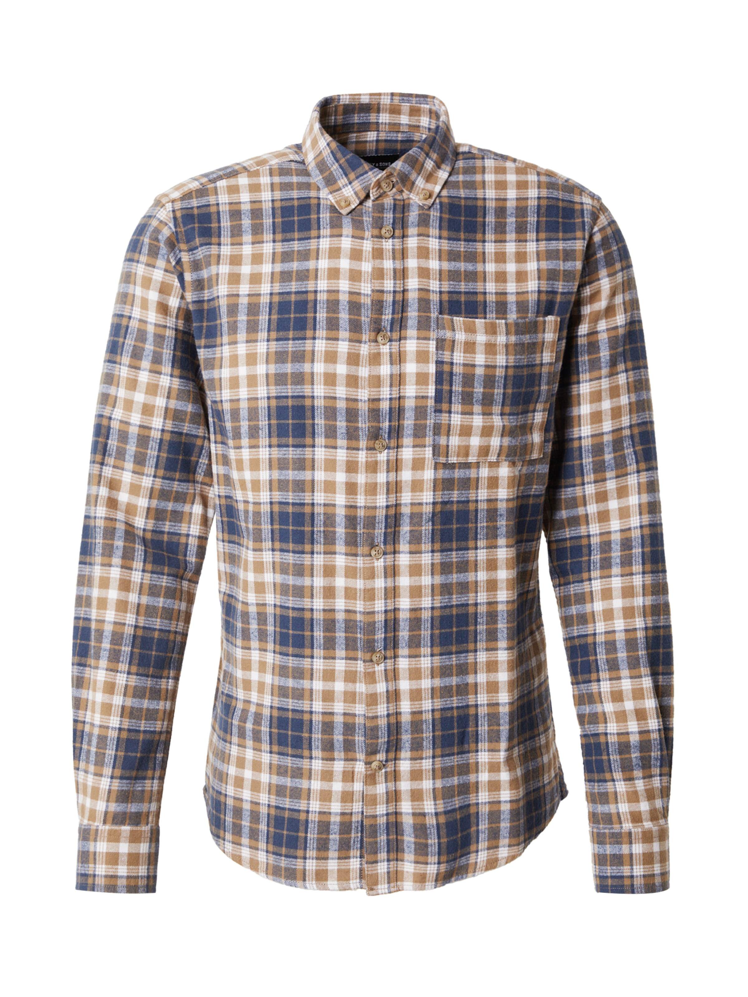 Only & Sons Slim fit Koszula 'ONSRal' w kolorze brązowy: przód