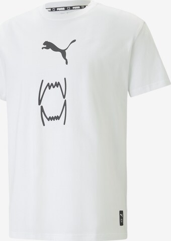 T-Shirt fonctionnel PUMA en blanc : devant