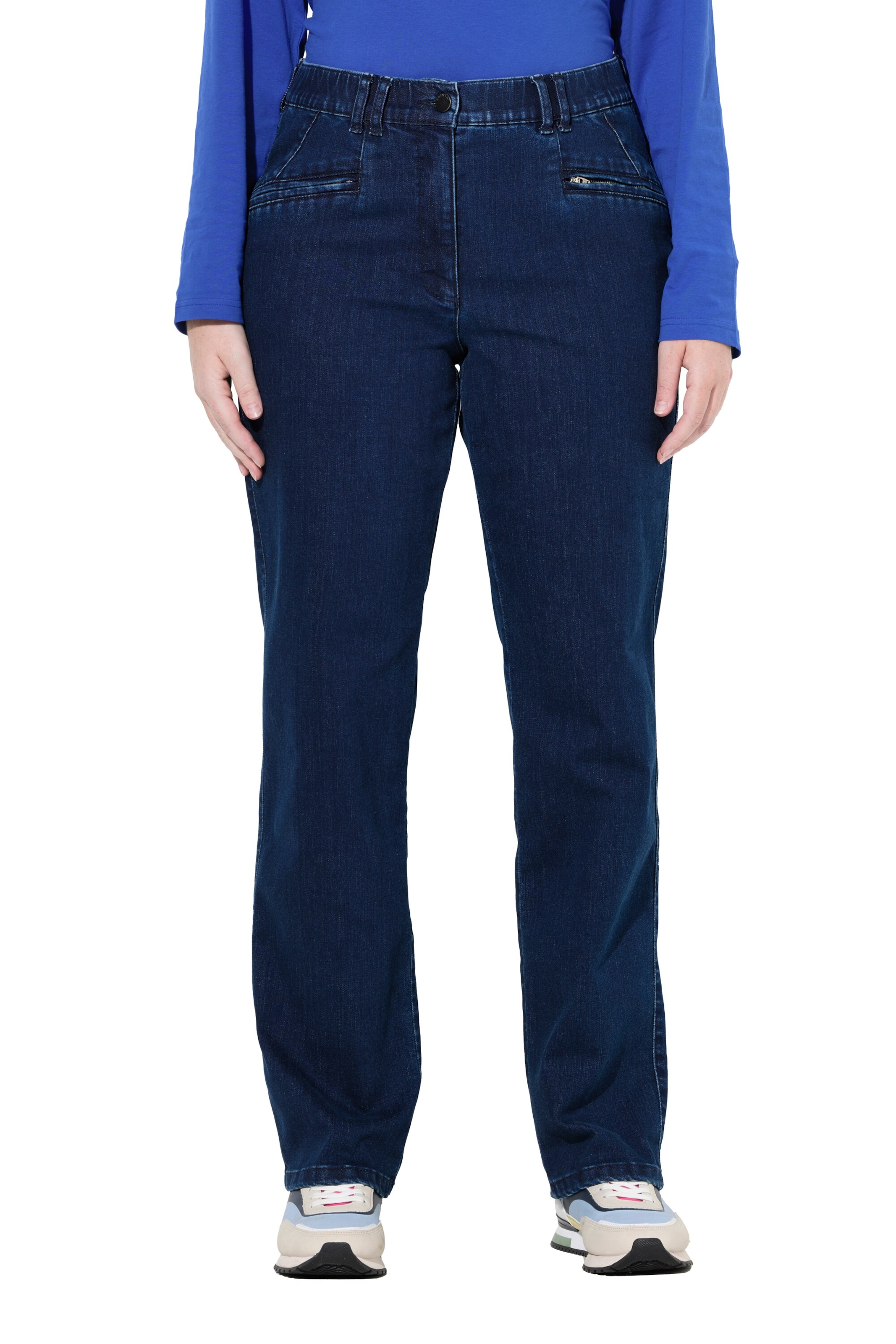 Regular Jeans de la Ulla Popken pe albastru: față