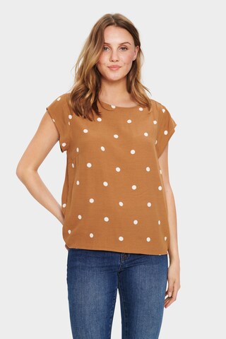 SAINT TROPEZ Blouse 'Blanca' in Brown: front