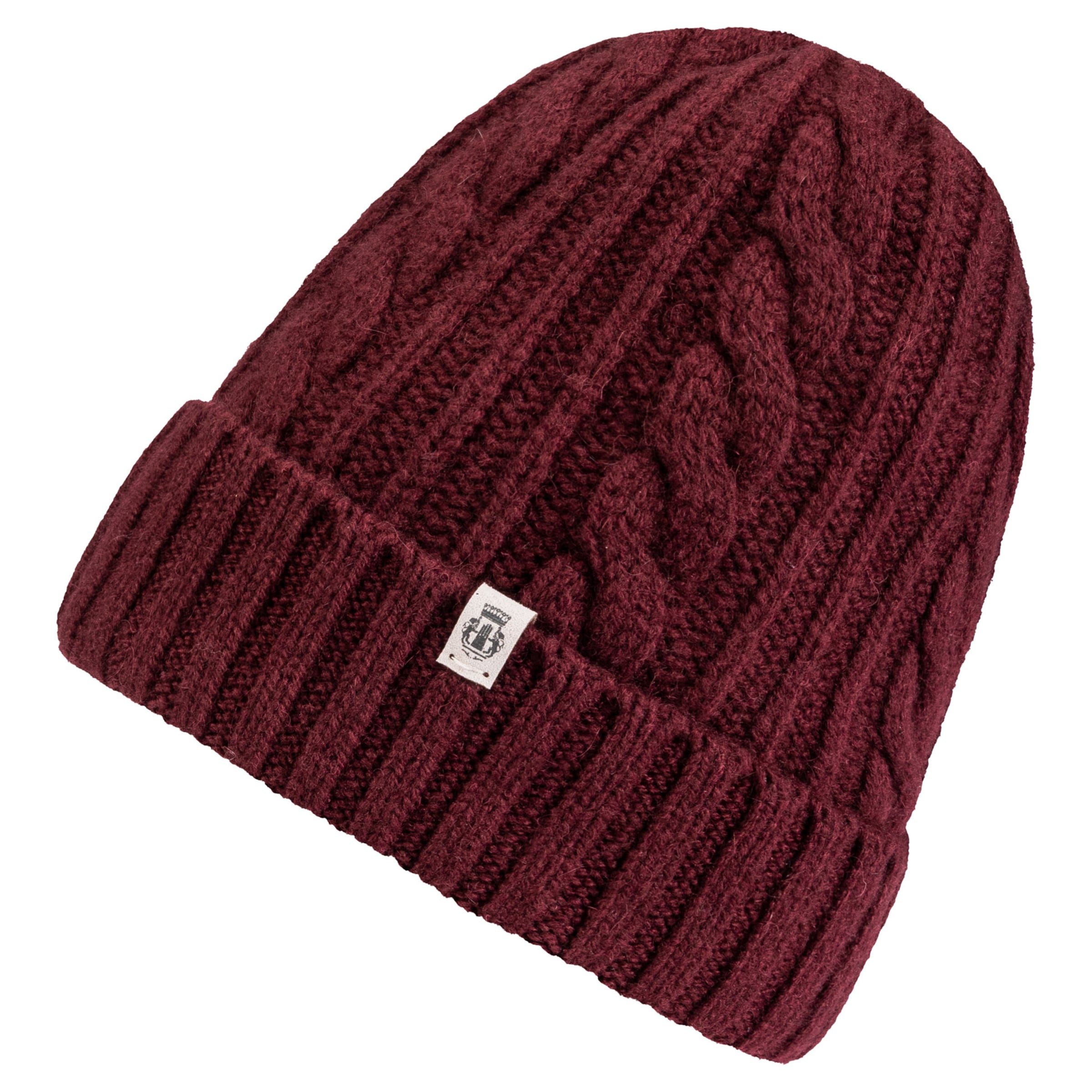 Roeckl Mütze 'CABLED CHARM' in bordeaux / weinrot / dunkelrot, Produktansicht
