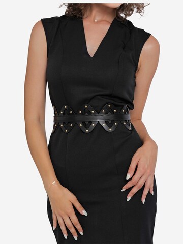 Ceinture 'Rivetted Diamond Cutout Belt' Haute Cuir en noir