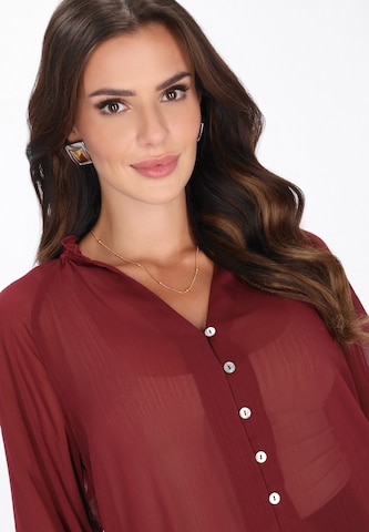 Chemisier faina en rouge