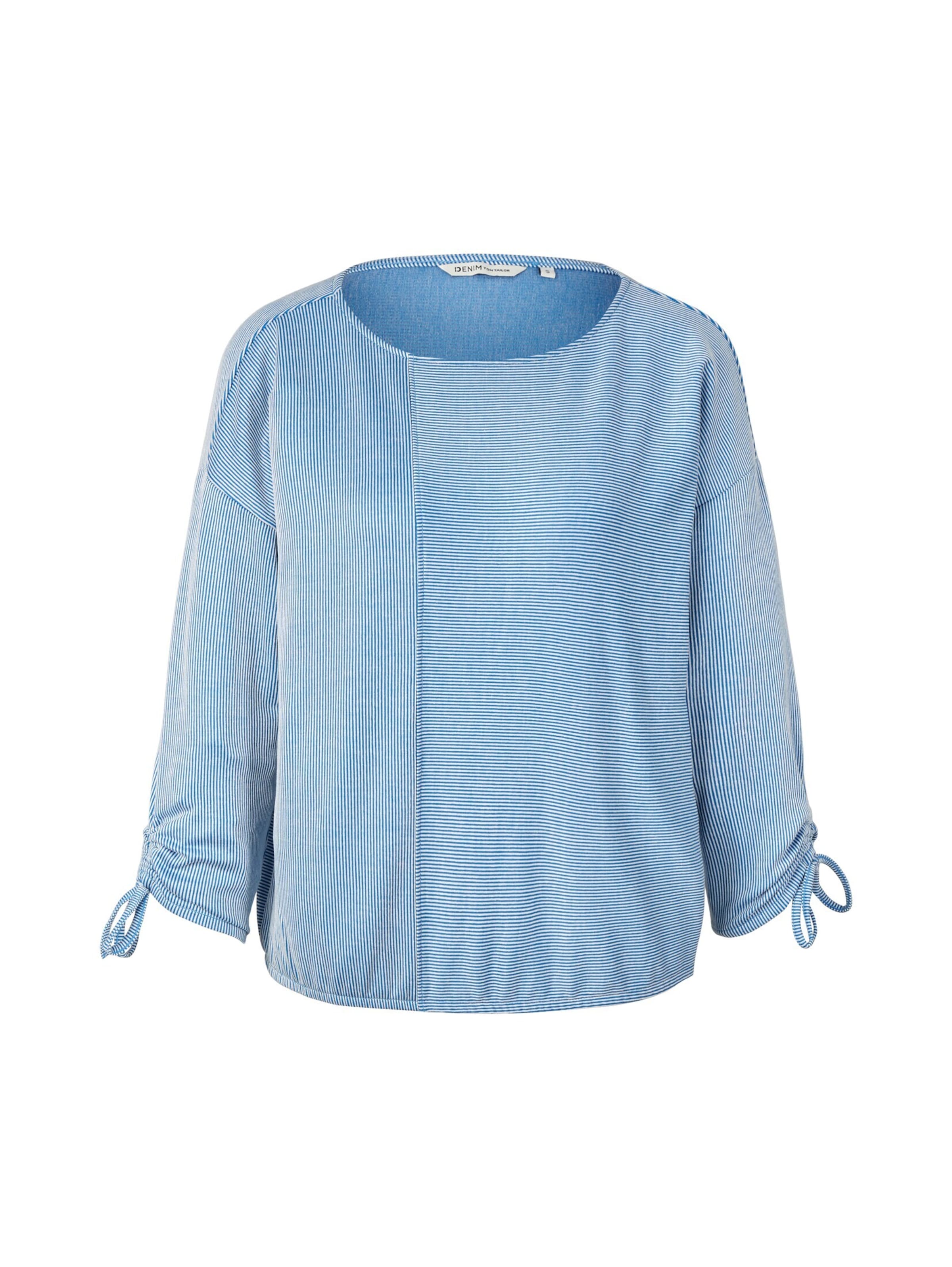 TOM TAILOR DENIM Tričko - Modrá: predná strana