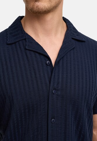 INDICODE JEANS Regular fit Overhemd 'Crepe' in Blauw