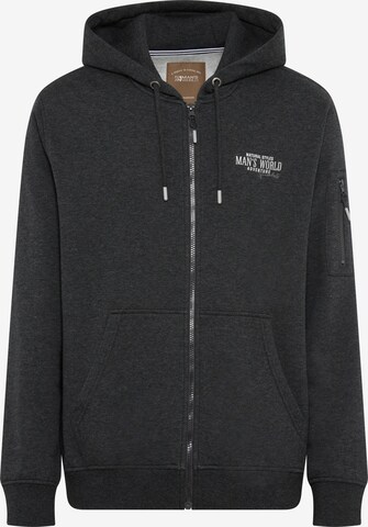 Man's World Sweatjacke in Grau: Vorderseite