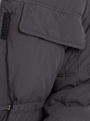 Bershka Winter Jacket in Grey