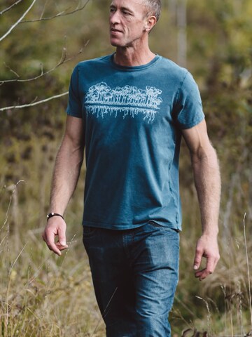 Life-Tree Shirt 'Fairwear Organic  Mirror' in Blue