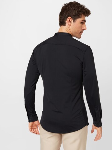 HUGO Slim Fit Hemd 'Enrique' in Schwarz