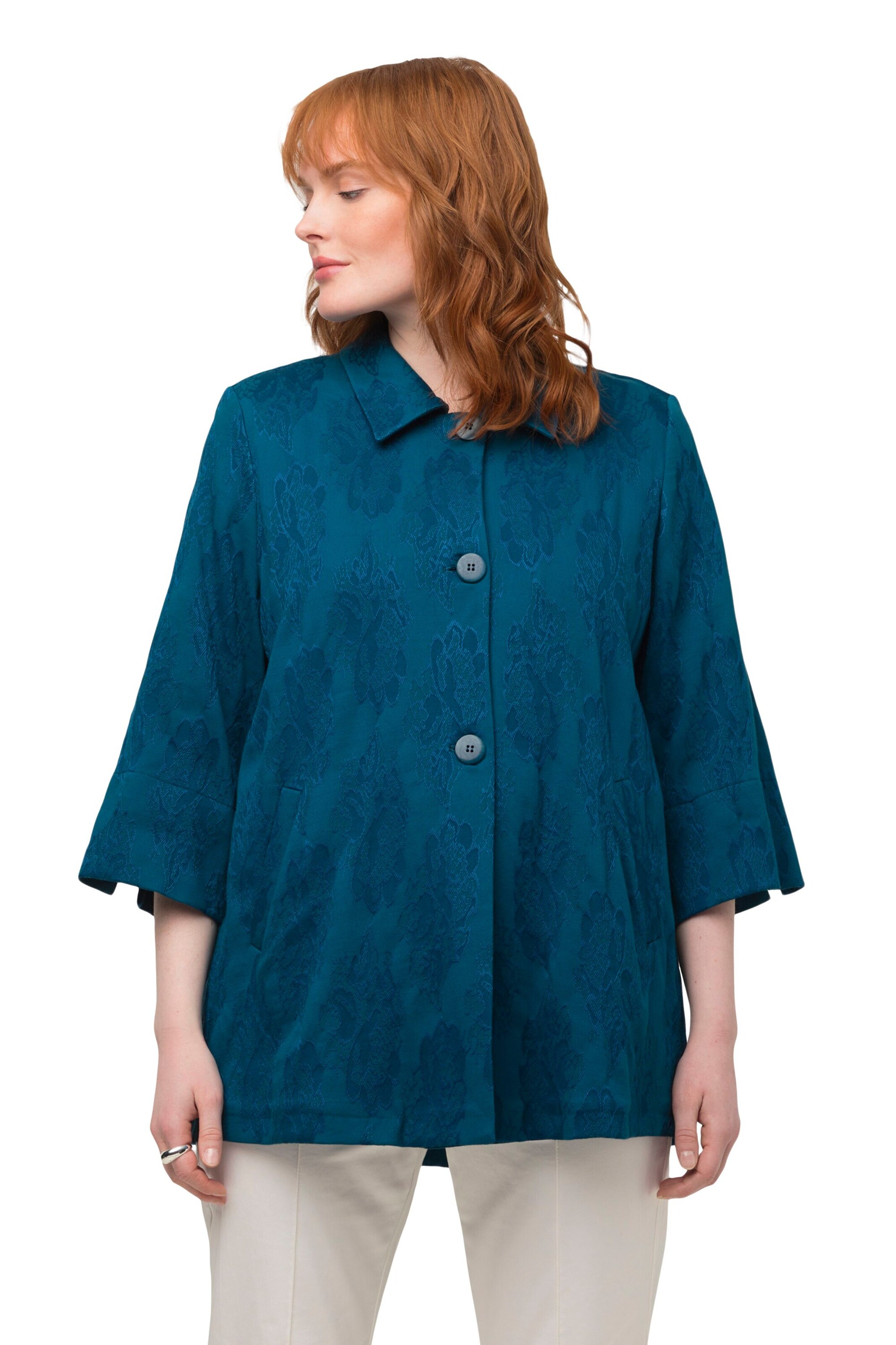 Veste mi-saison Ulla Popken en bleu : devant