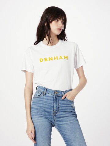 DENHAM T-shirt 'JESSICA' i vit: framsida