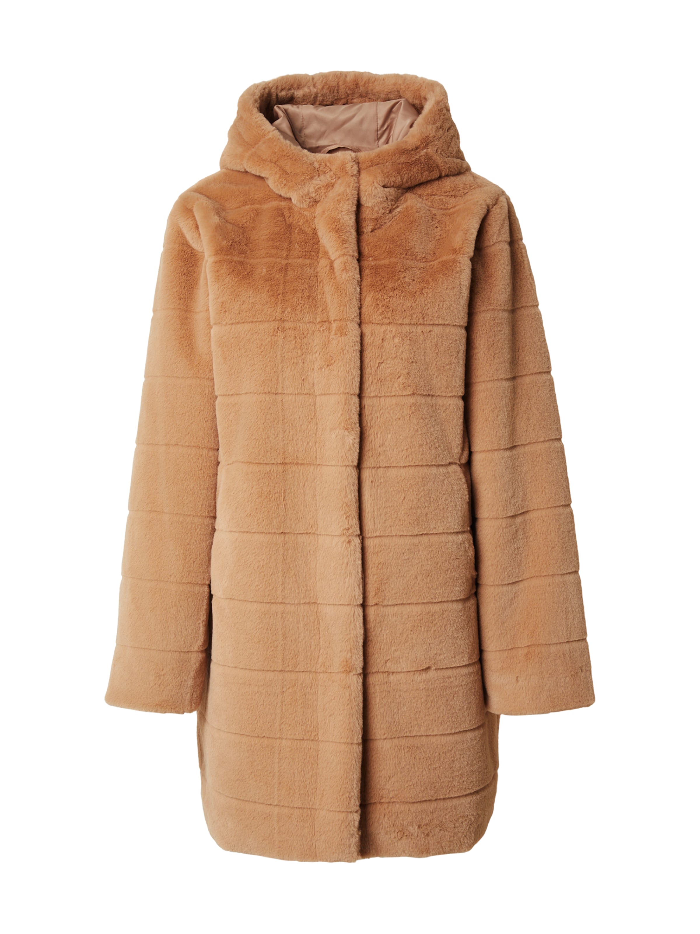 Cappotto invernale di monari in marrone: frontale