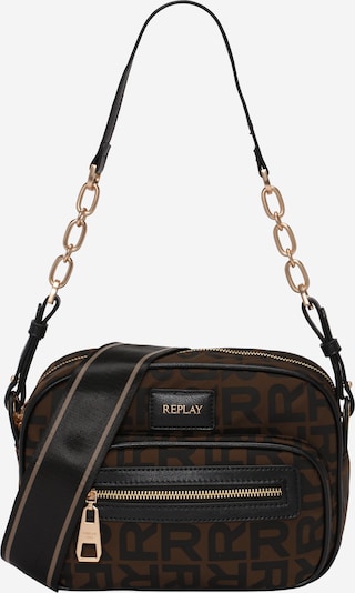 REPLAY Shoulder bag in Brown / Gold / Black, Item view