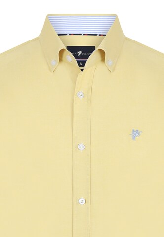 DENIM CULTURE - Regular Fit Camisa 'Henri' em amarelo