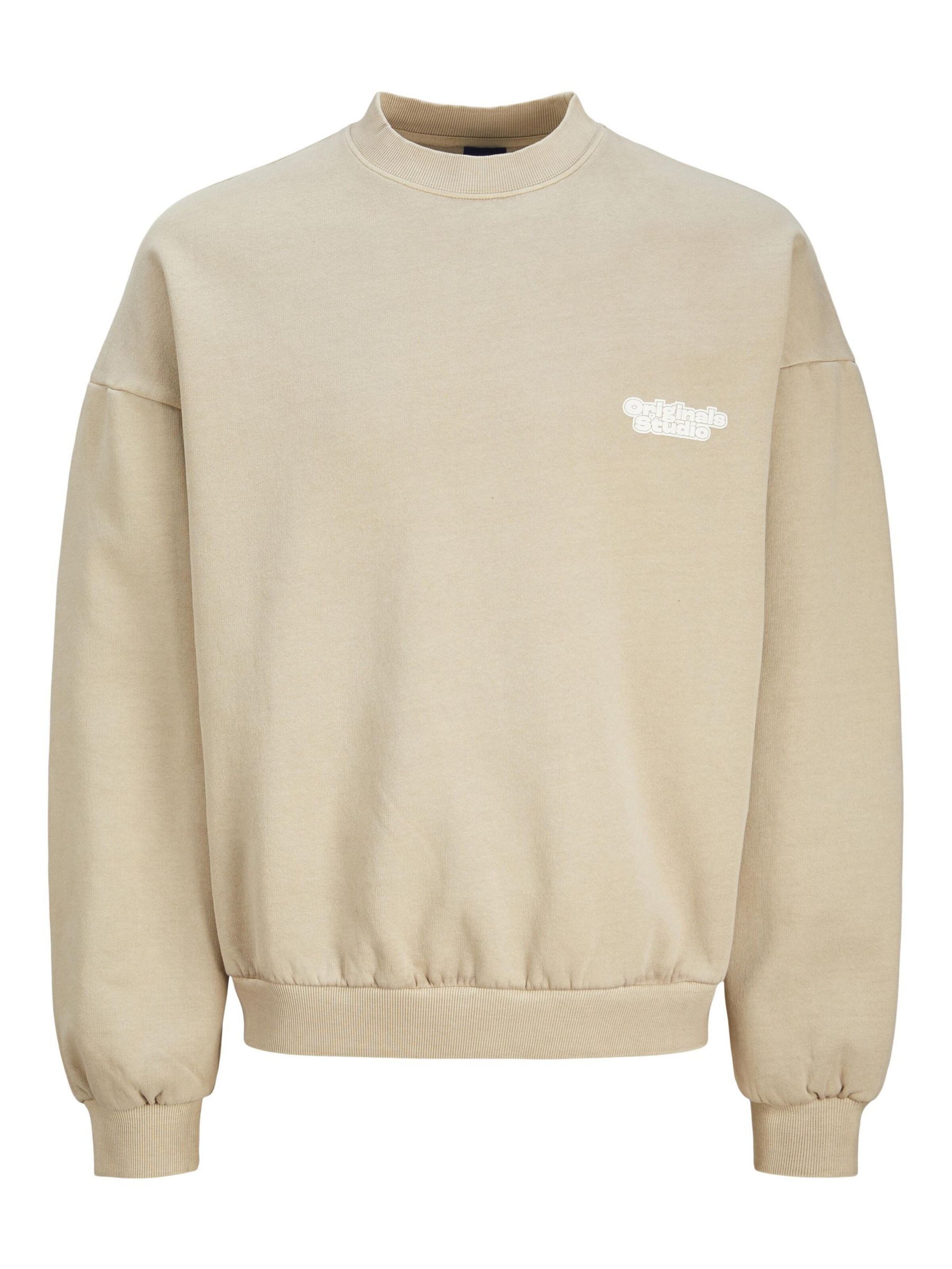JACK & JONES Sweatshirt in Beige: front