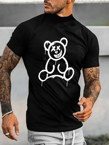 RMK Shirt '“Bear Smiley ”' in Schwarz