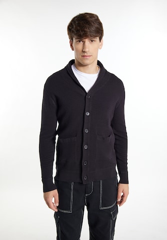 MO Strickjacke 'Rovic' in Schwarz