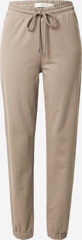 ICHI Tapered Pants 'Vea' in Brown: front