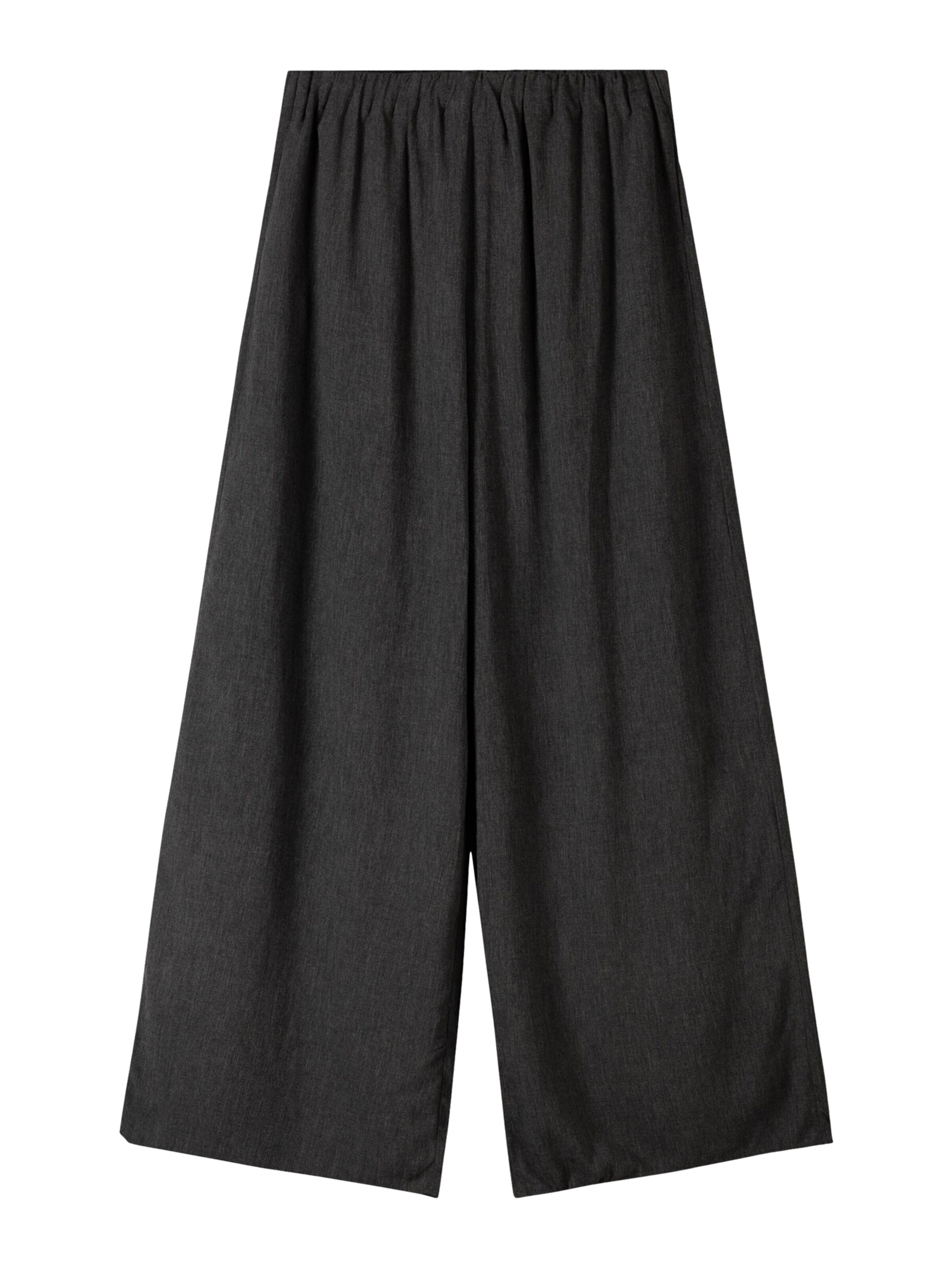 Wide leg Pantaloni de la Bershka pe gri: față