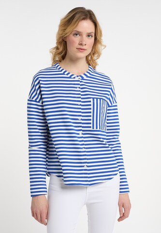 DreiMaster Maritim Sweatvest in Blauw: voorkant