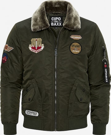 CIPO & BAXX Winterjacke CM232 in Grün: Vorderseite