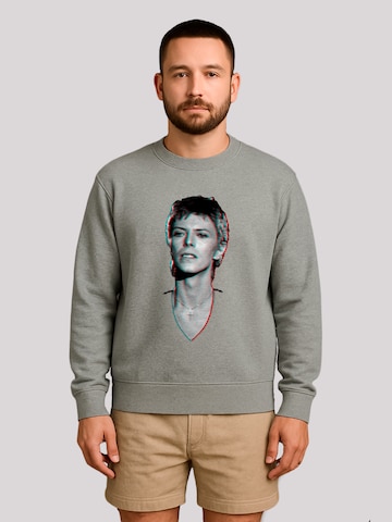 Sweat-shirt 'TV Times Pop Star David Bowie Portrait 1977' F4NT4STIC en gris