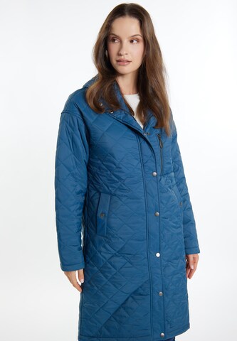 Manteau mi-saison Usha en bleu : devant