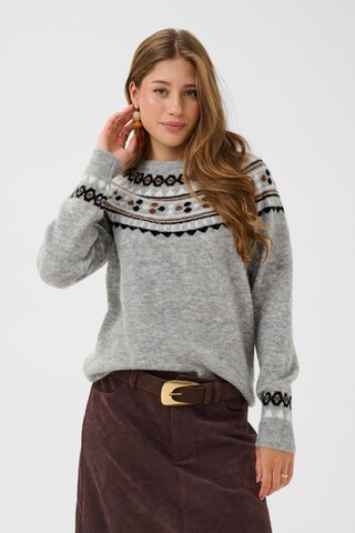 Cream Sweater in Grey: front