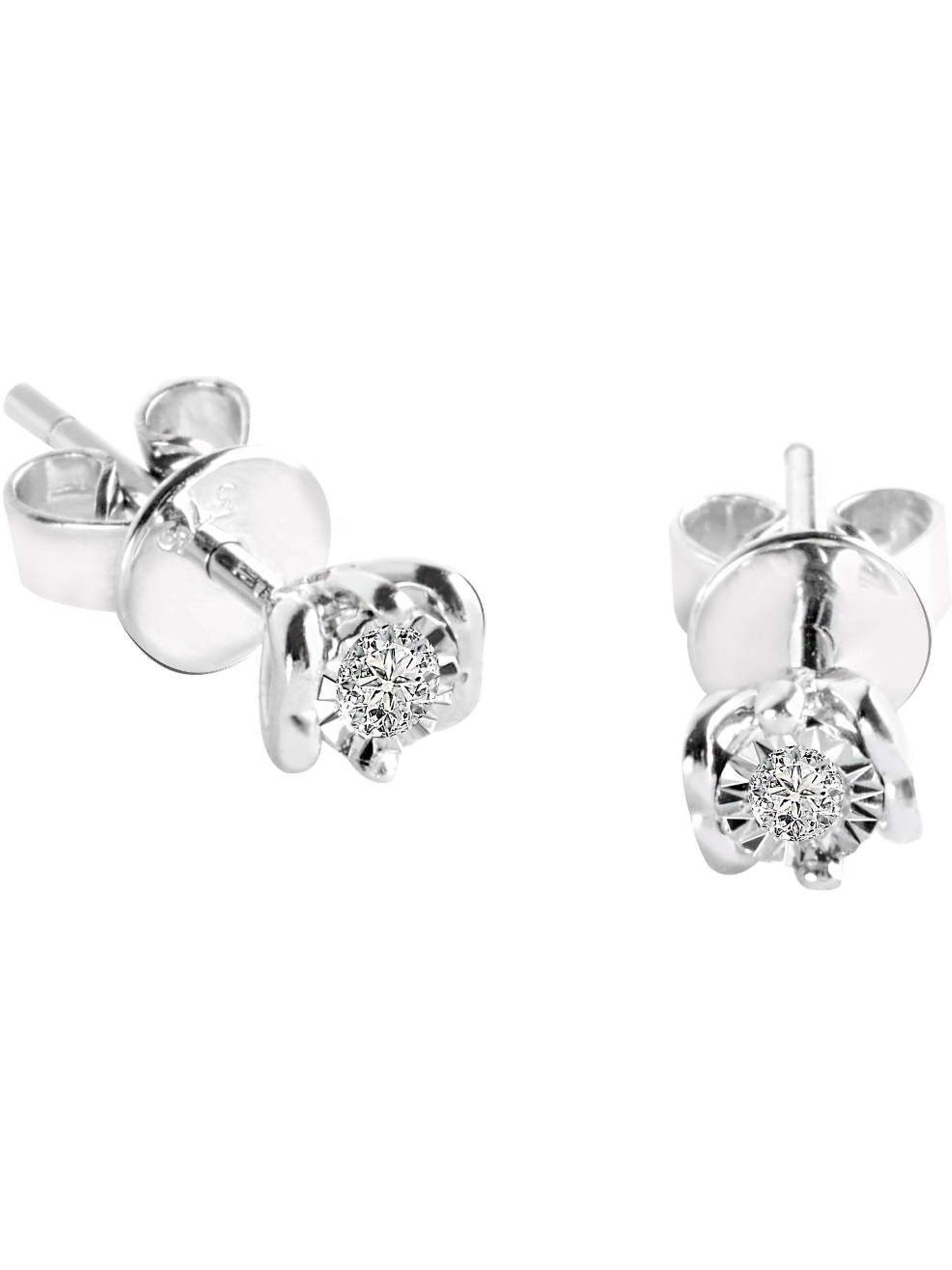 CHRIST Ohrringe in Weiß: Vorderseite