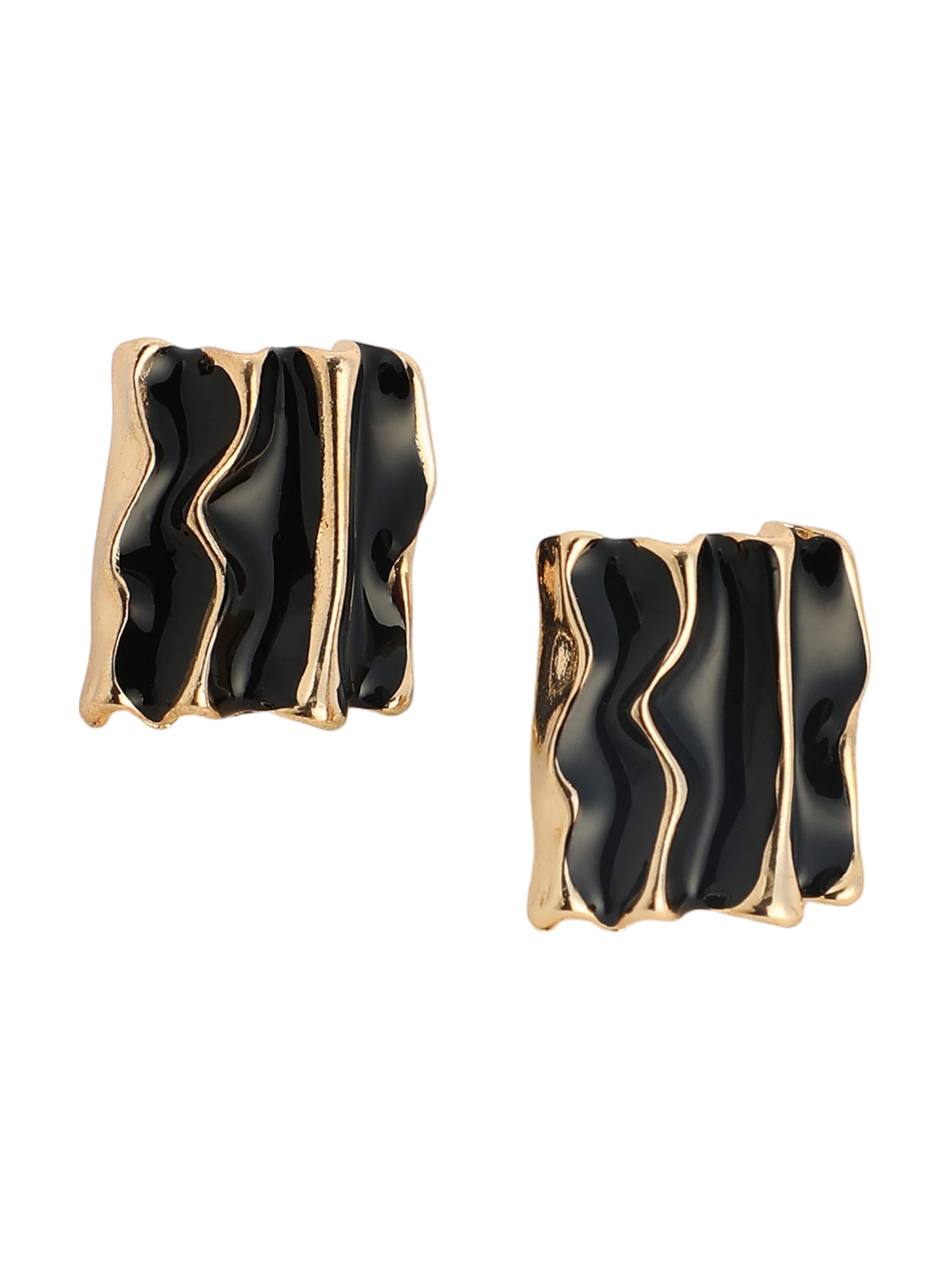 Boucles d'oreilles 'Ormonda' SOHI en noir : devant