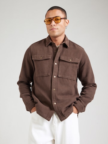 TIMBERLAND Regular fit Srajca | rjava barva: sprednja stran