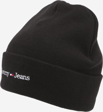 Tommy Jeans Beanie in Black: front