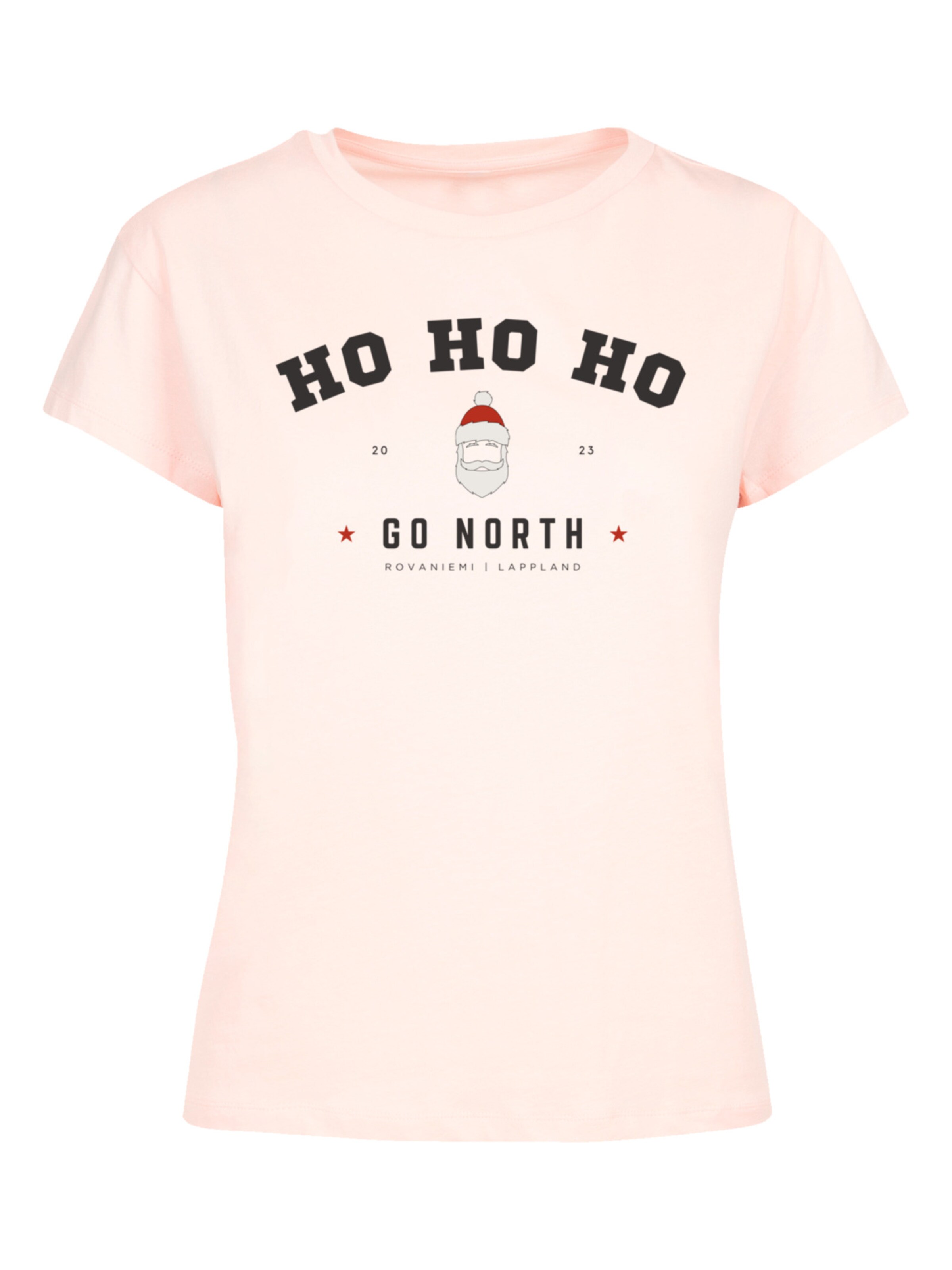 F4NT4STIC Shirt 'Ho Ho Ho Santa Claus' in Pink: Vorderseite