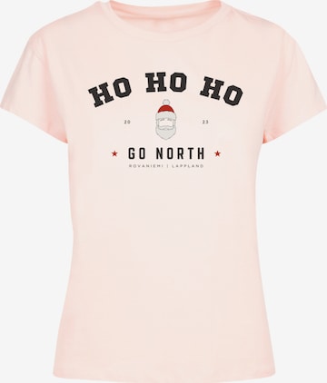 F4NT4STIC Shirt 'Ho Ho Ho Santa Claus' in Pink: front