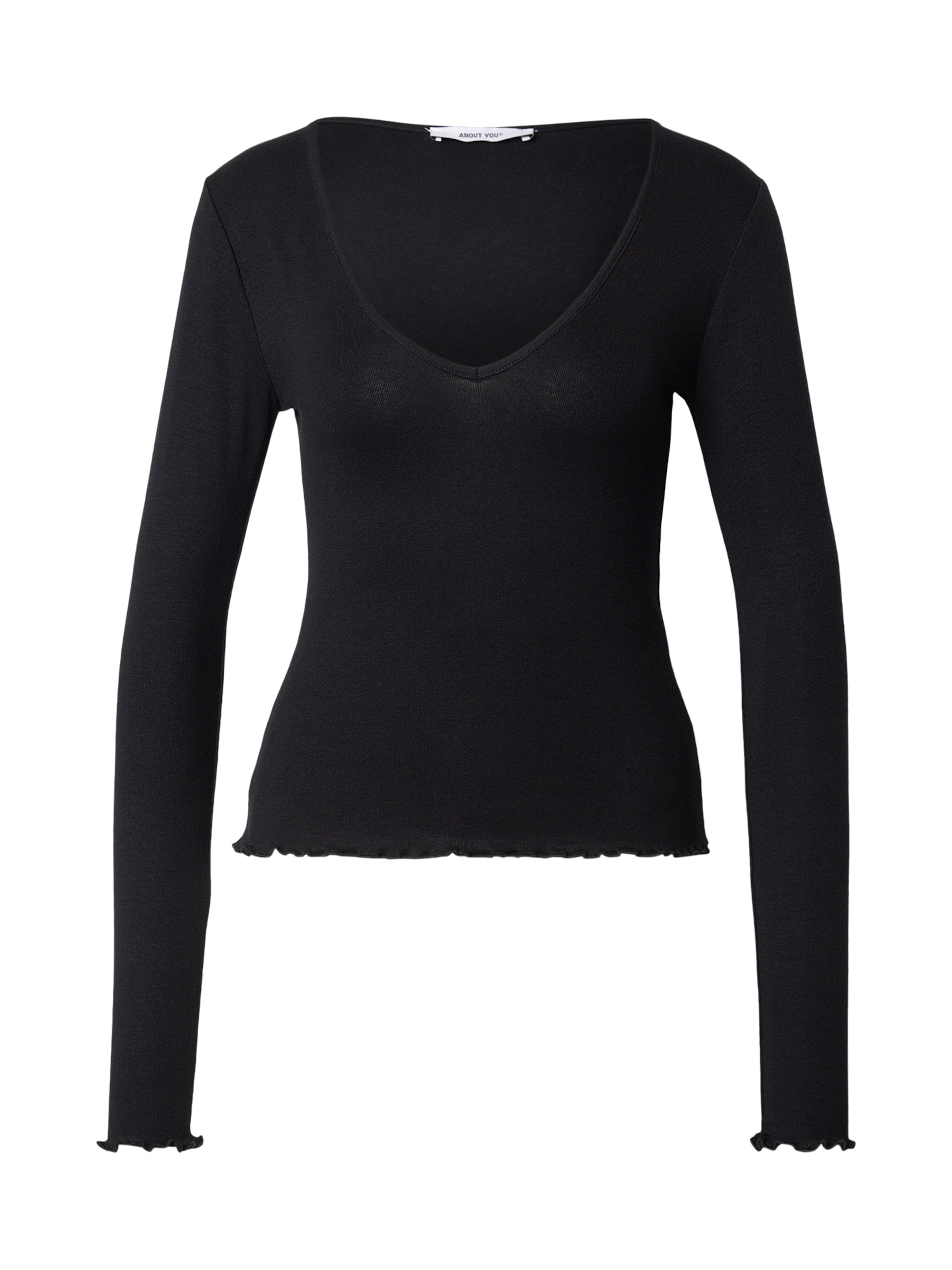 Tricou 'Ines' de la ABOUT YOU pe negru: față