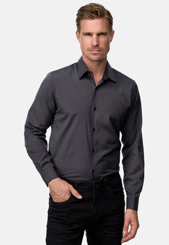 Rusty Neal Regular Fit Hemd in Grau: Vorderseite