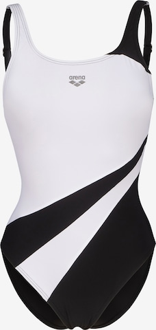 Bustino Costume intero sportivo di ARENA in bianco: frontale