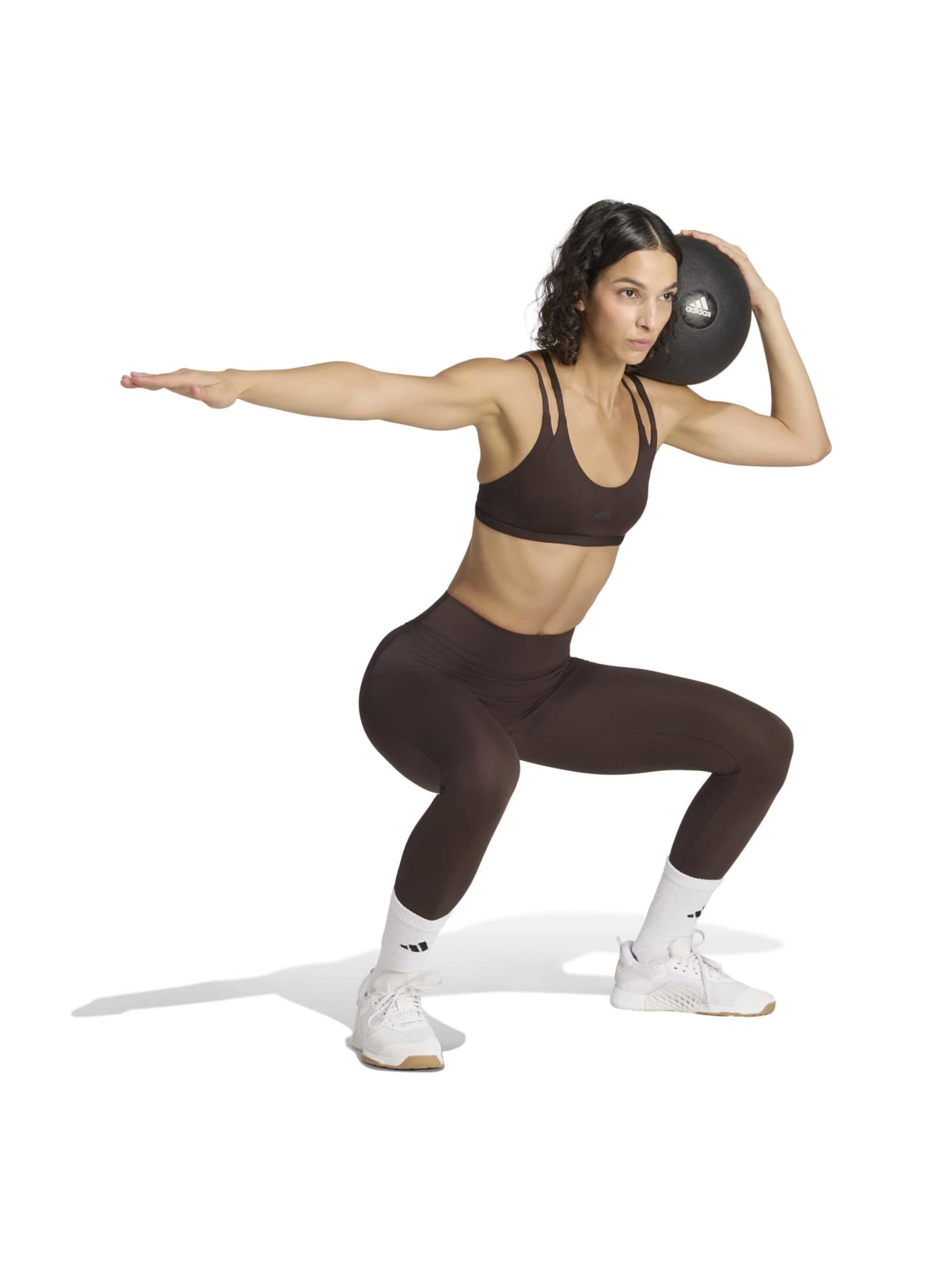 ADIDAS PERFORMANCE Bustier Biustonosz sportowy 'Optime Workout' w kolorze brązowy