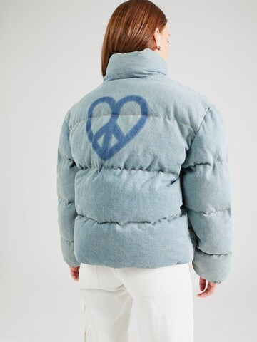 Moschino Jeans Between-Season Jacket in Blue: front