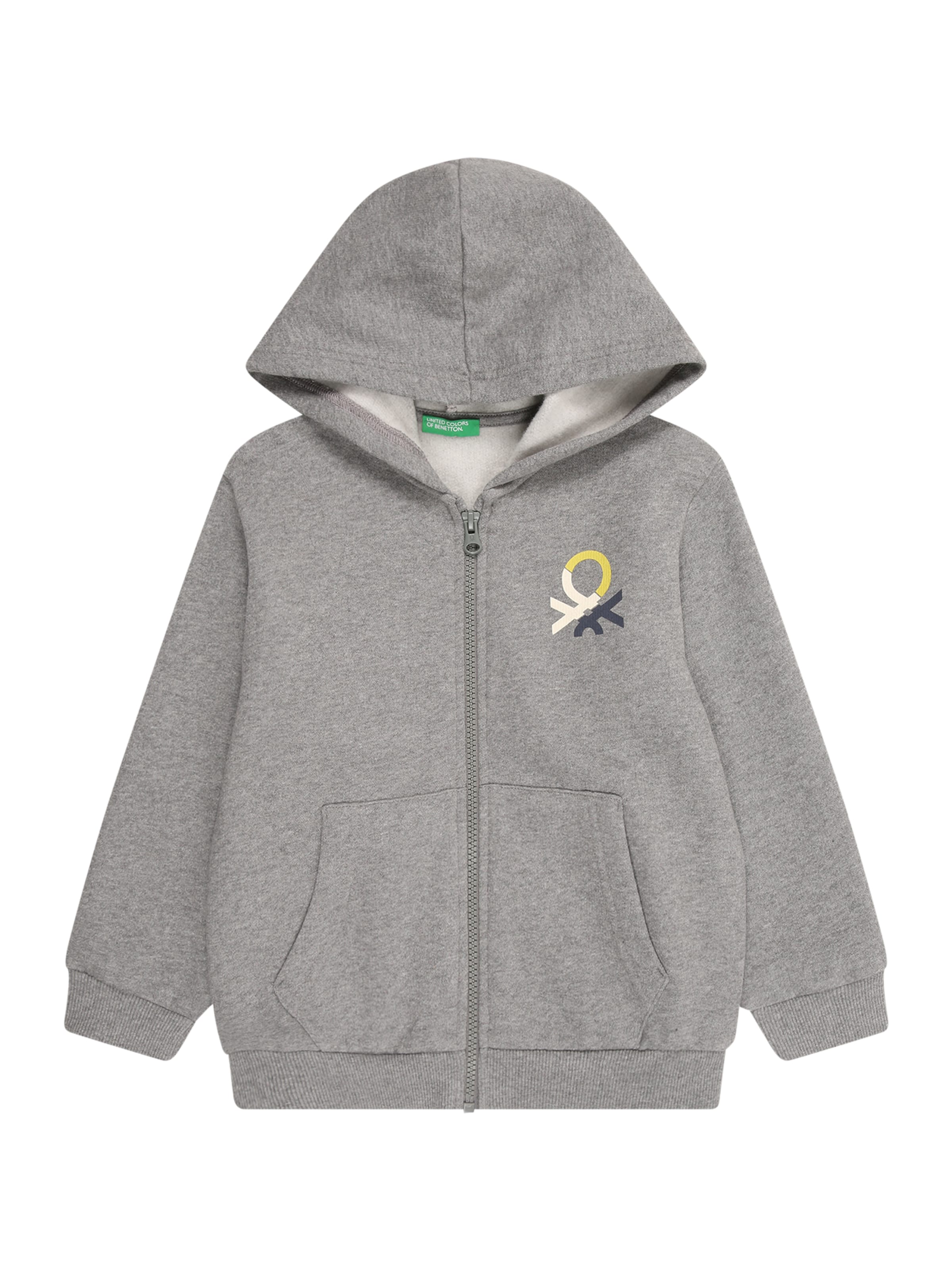 UNITED COLORS OF BENETTON Ζακέτα φούτερ σε γκρι: μπροστά