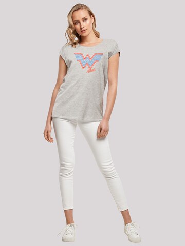 F4NT4STIC Shirt 'DC Comics Wonder Woman 84 Neon Emblem' in Grey