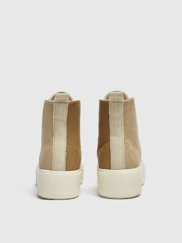 Pull&Bear High-Top Sneakers in Beige