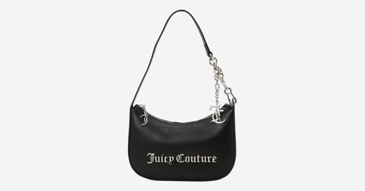 【JUICY COUTURE】Jasmine ロゴ ミニポーチ付 ベルベット バッグ Juicy Couture Shoulder Bag 'Jasmine' in Black | ABOUT YOU