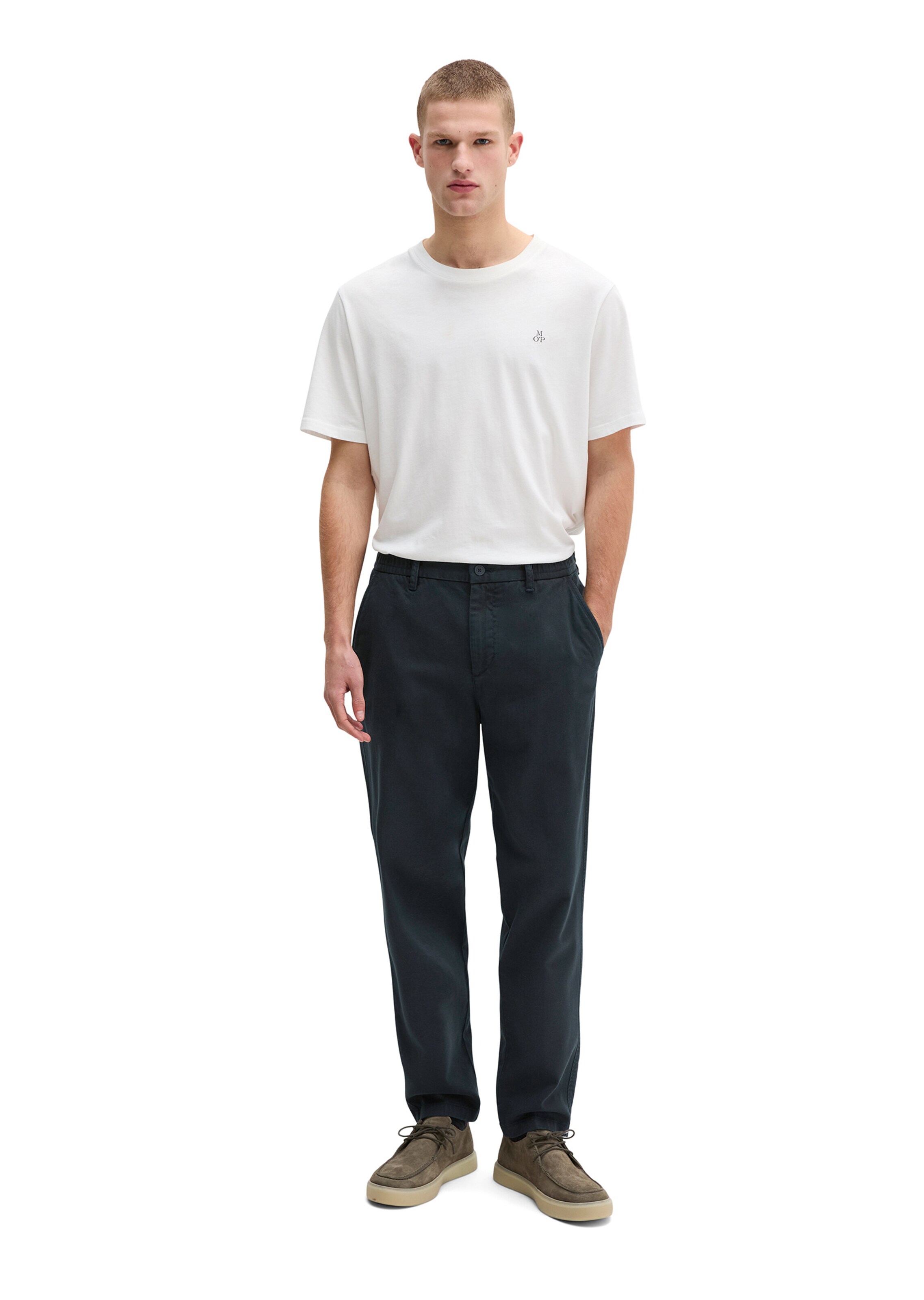 Marc O'Polo Tapered Chino 'Belsbo' in Blauw