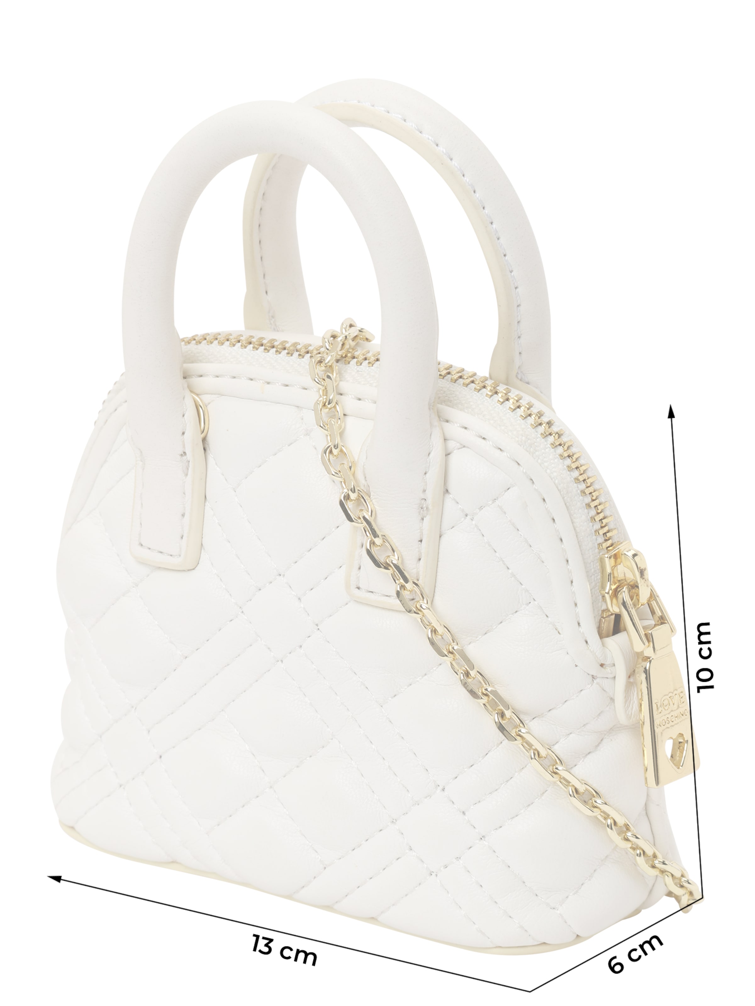 Love Moschino Τσάντα χειρός σε λευκό: μπροστά