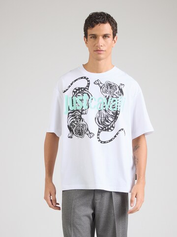 Just Cavalli Tričko 'TIGERS' - Biela: predná strana