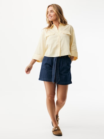 MEXX Blus 'Boxy Popeline' i gul