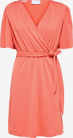 Robe 'LENIA' SELECTED FEMME en orange : devant